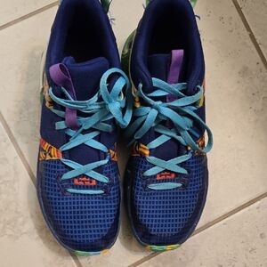 Lebron Nike Blue and Purple Sneakers with Breathable Mesh